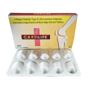 Collagen Peptide Type II 300gm Glucosamine Sulphate 500mg Curcuma Longa Extract 250mg Rose Hips Extract 500mg