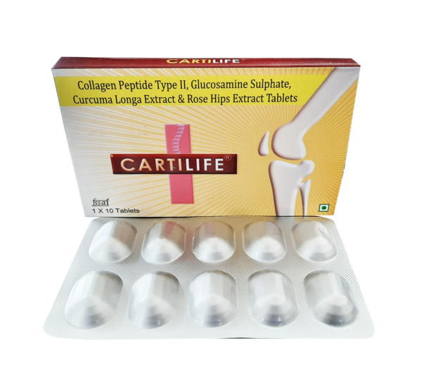 Collagen Peptide Type II 300gm Glucosamine Sulphate 500mg Curcuma Longa Extract 250mg Rose Hips Extract 500mg