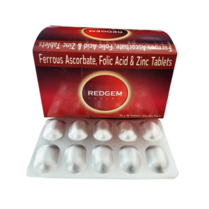 Ferrous ascorbate 100 mg, Folic Acid 1.5 mg, Zinc 22.5 mg